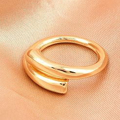 女性用真鍮カフリング  長持ちメッキ  ラックめっき  18KGP本金メッキ  9mm  内径：18mm&nbsp;RJEW-Z113-15G