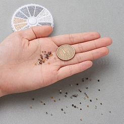 真鍮製つぶし玉カシメ玉  ミックスカラー  2~2.5x1.2mm  穴：1.2mm  約2640個/箱&nbsp;KK-YW0001-17