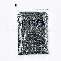 Fgb 11/0グレードaガラスシードビーズ  シリンダー  均一なシードビーズサイズ  メタリックカラー  スレートグレイ  1.5x1mm  穴：0.5mm  約20000個/袋&nbsp;SEED-S030-1213