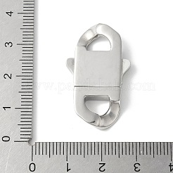 316サージカルステンレススチール製バヨネットクラスプ  オーバル  ステンレス鋼色  32x19x5mm  穴：5x7mm&nbsp;STAS-H234-01P-05