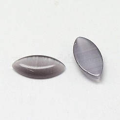 キャッツアイカボション  馬の目  グレー  15x7x2.5mm&nbsp;CE-J004-7x15mm-10