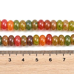 塗装ガラスビーズ連売り  フラットラウンド  ミックスカラー  8.5~9x5~5.3mm  穴：1.1mm  約70個/連  13.78''（35センチメートル）&nbsp;GLAA-F133-06B