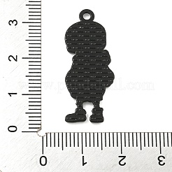 ハロウィンアロイエナメルペンダント  ブラック  スケルトンチャーム  ホワイト  31.5x13x2mm  穴：1.2mm&nbsp;ENAM-M220-02A-B