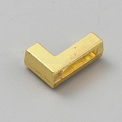 合金ラインストーンペンダント  金色の文字チャーム  文字l  12x11.5x4.5mm  穴：1.5x8mm&nbsp;FIND-WH00670-40G-L