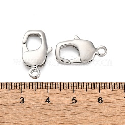 真鍮カニカン  カドミウムフリー＆ニッケルフリー＆鉛フリー  プラチナ  20x11.5x4mm  穴：2.4mm&nbsp;KK-H513-01B-P