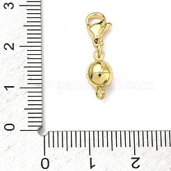 真鍮製マグネットクラスプ  長持ちメッキ  ラックめっき  カニカン付き  ラウンド  ゴールドカラー  23mm&nbsp;KK-G557-35G