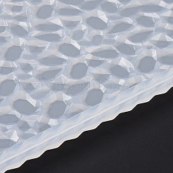 DIYダイヤモンド模様ディスプレイベースシリコーン型  レジン型  UVレジン＆エポキシレジンのクラフト作り用  長方形  ゴーストホワイト  300x165x9mm&nbsp;DIY-K058-09