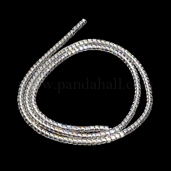 電気メッキガラスビーズセット  コラム  クリアAB  2~2.5x2mm  穴：0.6mm  約207~208個/連  14.13~14.29''（35.9~36.3センチメートル）&nbsp;GL-CBAA615-01I