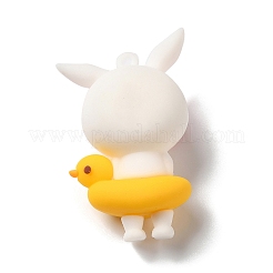 フィギュアプラスチック漫画大きなペンダント  ウサギのチャーム  DIYキーチェーン作成用  アヒル  53.5x33x23mm  穴：2.5mm&nbsp;X-PVC-Q095-04C