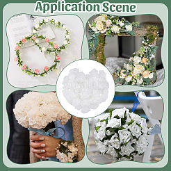 DIYフラワーアレンジメントキット  プラスチック製のバラの花500個入り  人工葉50枚  アクリルラインストーンカボション100個  400PCSアクリルビーズ  ホットメルトプラスチックグルースティック5本  ミックスカラー  55x55x0.1mm  約2500個/250g  250 G /袋&nbsp;AJEW-PH0034-78