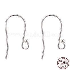 925スターリングシルバーピアスフック  銀  25x15mm  穴：2mm  20ゲージ  ピン：0.8mm&nbsp;STER-G011-18