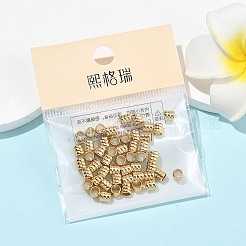 シェグレイスの真鍮ビーズ  波形の  コラム  カドミウムフリー＆ニッケルフリー＆鉛フリー  18KGP本金メッキ  4x4mm  穴：3mm&nbsp;XGRPCF921-211G