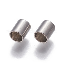 変色防止201ステンレススチールコードエンドキャップ  コラム  ステンレス鋼色  6x5mm  穴：4mm&nbsp;X-STAS-P239-08P