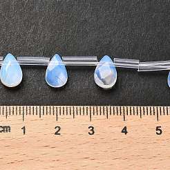 オパールビーズ連売り  多面カット  ティアドロップ  トップ掘削  9x6x4mm  穴：0.8mm  約30~32個/連  16.54''（42センチメートル）&nbsp;G-Q167-A01-02