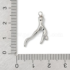304ステンレスペンダント  ニッケルフリー  サンゴ  24x15.5x3mm  穴：1.8mm&nbsp;LS-STAS-F327-03H-P