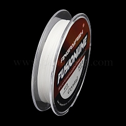 50ヤードのAngryfish Fusionline PEマイクロフューズ編み込みビーズ糸  ラウンド  ホワイト  0.15mm  引張強度：6ポンド&nbsp;LS-OCOR-H111-17A-01