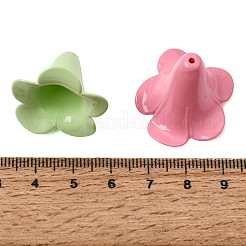アクリルビーズキャップ  花  ミックスカラー  27x25.5x21mm  穴：1.6mm&nbsp;AC-CBAD0C5-04