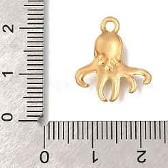 イオンプレーティング（IP）304ステンレスペンダント  タコのチャーム  ゴールドカラー  18x16x27mm  穴：1.8mm&nbsp;STAS-M075-20G