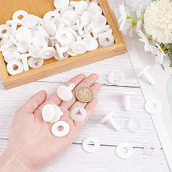 プラスチック人形ジョイント30セット  DIY人形工芸用の人形アクセサリー  ホワイト  28.5x24.5mm&nbsp;DOLL-GO0001-06A
