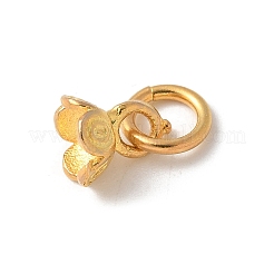 S925 スターリングシルバーペンダント  花  ゴールドカラー  8x6.5mm&nbsp;STER-H115-08D-G