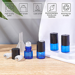 ガラスローラーボトル  ペットボトル栓抜き付き  プラスチックドロッパー  プラスチック漏斗ホッパー  かわいい紙の虹色のステッカー  ミックスカラー  15.5x35mm  容量：1ml（0.03液量オンス）  30pc&nbsp;MRMJ-BC0002-74