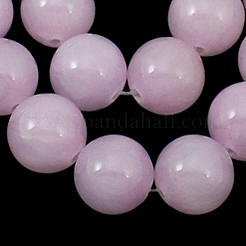 天然石イエロージェイド翡翠ビーズ連売り  染め  ラウンド  ライラック  直径約6mm  穴：1mm  68個/連  16インチ&nbsp;JBR6mm-9