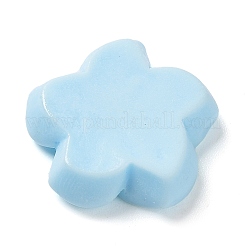 オペーク樹脂カボション  プルメリアの花  ライトスカイブルー  20x20.5x6.5mm&nbsp;RESI-G068-02A