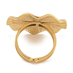 女性用304ステンレスリング  ラウンド  ゴールドカラー  usサイズ6（16.5mm）&nbsp;RJEW-U014-10G