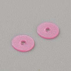 10g 装飾アクセサリー PVC スパンコール/スパンコールビーズ  フラットラウンド  フクシア  4x0.4mm  約2000個/10g&nbsp;PVC-WH0004-07L