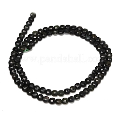 ナチュラルグリーントルマリンビーズ連売り  多面カット  フラットラウンド  4x2.5mm  穴：0.7mm  約96~97個/連  15.16~15.35インチ（38.5~39cm）&nbsp;GG-CBAA9B4-E01