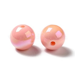 UVメッキレインボー虹色アクリルビーズ  ラウンド  ミスティローズ  15~15.5x15.5~16mm  穴：2.7mm&nbsp;LS-PACR-D070-01B