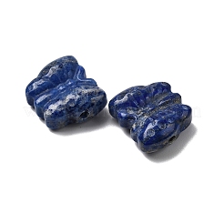 天然ラピスラズリ彫刻ビーズ  蝶  13.5~14x15.5~16x6.5~7mm  穴：1.4mm&nbsp;G-L636-B05-01