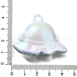 UVメッキアクリルパーツ  帽子  ブルー  36.5x45x11.5mm  穴：3.5mm&nbsp;OACR-S043-09D