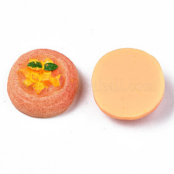 不透明なエポキシ樹脂カボション  模造食品  パン  ゴールド  23.5x9~10mm&nbsp;CRES-S358-72