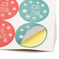 クリスマスアドベントカレンダーステッカー  クリスマスカウントダウンステッカー  ギフトシールステッカー用  DIY工芸品  ベーキングデコレーション  言葉  30.7x19.6x0.02cm  ステッカー：45mm  24pcs /シート&nbsp;DIY-L050-A11