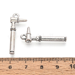 合金のチベット風チャーム  耳鏡チャーム  アンティークシルバー  30.5x11x4mm  穴：1.4~1.8mm&nbsp;TIBEP-T054-31AS