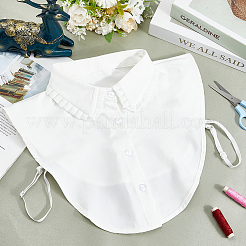 取り外し可能なコットンシャツ レディース つけ襟  ネックライントリム DIY 衣服アクセサリー  ホワイト  330x380x7.5mm&nbsp;AJEW-WH20816-009A