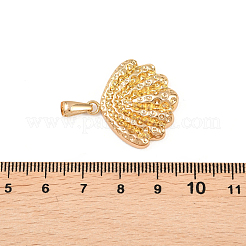 304ステンレススチールペンダント1個  シェルシェイプチャーム  ゴールドカラー  25.5x25x5mm  穴：6.5x3mm&nbsp;STAS-FS0002-31