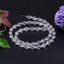 ファセットオーバルK9ガラス  模造オーストリアクリスタルビーズ連売り  グレードAAA  透明  13x10mm  穴：0.9~1mm  約30個/連  15.7インチ&nbsp;G-M188-13x10mm-01A