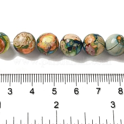 染色された天然インペリアルジャスパービーズ連売り  ラウンド  カラフル  10mm  穴：1.2mm  約37個/連  15.04''（38.2センチメートル）&nbsp;G-Q161-A02-04