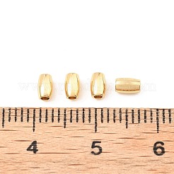 シェグレイスの真鍮ビーズ  バレル  カドミウムフリー＆ニッケルフリー＆鉛フリー  18KGP本金メッキ  4x2.5mm  穴：1.2mm&nbsp;XGRPCH996-190G