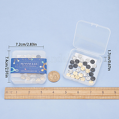 PVD真空メッキ304ステンレススチールチャーム  テクスチャ  レーザー切断  フラットラウンド  ミックスカラー  10.5x1mm  穴：0.8mm  30個/箱&nbsp;STAS-SC0001-60A