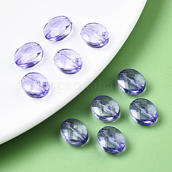 透明なアクリルビーズ  オーバル  モーブ  10x8x5.5mm  穴：1.5mm  約1550個/500g&nbsp;TACR-S154-18A-47