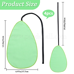 マイクロファイバー楽器パイプクリーニングクロス  ティアドロップ  淡緑色  310x177x0.6mm&nbsp;AJEW-WH20020-012