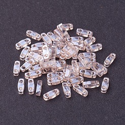 MIYUKIクォーターティラビーズ  日本製シードビーズ  2穴  （QTL365)ライトシェルピンク光沢  5x1.2x1.9mm  穴：0.7mm  ; 約24000個/500g&nbsp;SEED-MY05-QTL365