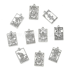 40pcs20スタイルチベットスタイル亜鉛合金ペンダント  タロットの四角形  アンティークシルバー  23x14.5x1.5mm  穴：1.5mm&nbsp;FIND-CJC0004-36