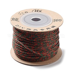 ポリエステルツイストコード  ラウンド  DIYのジュエリーには  グリーン  1mm  約49.21ヤード（45m）/ロール&nbsp;OCOR-G015-01A-15