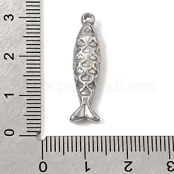 304ステンレスペンダント  魚のチャーム  ステンレス鋼色  28x7.5x5.5mm  穴：1.6mm&nbsp;SA-CBA9B1E-08P