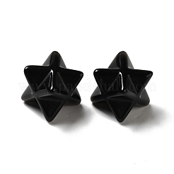 天然なオブシディアンのビーズ  穴なし/ドリルなし  メルカバスター  12.5~13x12.5~13x12.5~13mm&nbsp;G-A206-01B-19