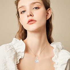 天然バロックケシパール淡水パールラウンドペンダント1個  プラチナトーン925スターリングシルバーのパーツ  ロジウムメッキ  古いレース  21x12x12mm  穴：5mm&nbsp;PEAR-BBC0001-25B